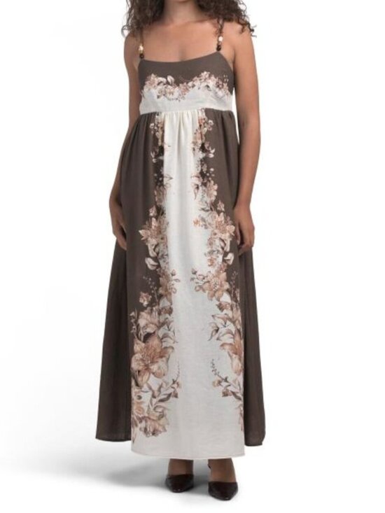 House of Harlow 1960 Dresses & Skirts - HOUSE OF HARLOW 1960 Linen Blend Sleeveless Square Neck Fully Lined Dress